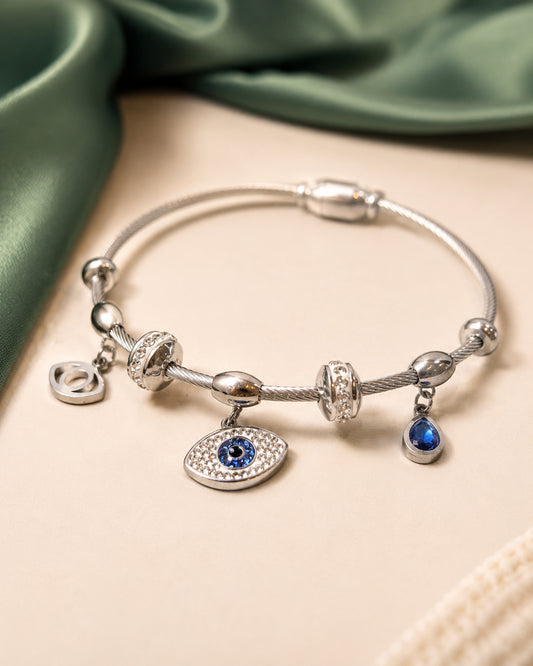 Silver Evil Eye Bracelet