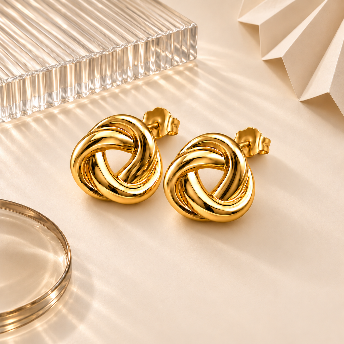 Golden Knot Earrings